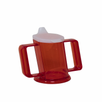 Drinkbeker met deksel HandyCup - rood Henro-Tek