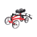 Drive Orthopedische kniestep Nitro Glide - Rood