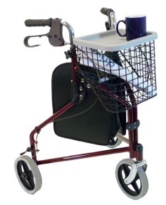 Rollator Drive TRI Walker driewieler rood