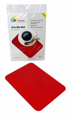 anti-slip mat rood rechthoekig 25,5 x 18,5 cm