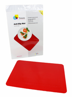 anti-slip mat rood rechthoekig 35,5 x 25,5 cm