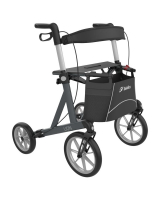 Rollator Rehasense Explorer Comfort zwart met gratis rugband