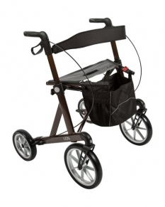 Rollator Rehasense Explorer Comfort bruin medium plus rugband