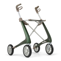 Rollator Ultralight groen carbon by Acre met weekend bag