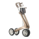 byACRE Carbon Ultralight Rollator – Champagne \/ Goud met weekend bag