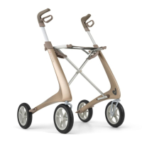byACRE Carbon Ultralight Rollator – Champagne \/ Goud met weekend bag