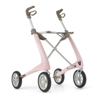 byACRE Carbon Ultralight Rollator – Roze met weekend bag