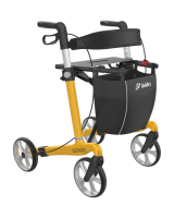 Lichtgewicht carbon Rollator Gepard Yelow met gratis rugband