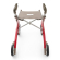 Rollator Ultralight rood carbon by Acre met weekend bag