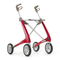 Rollator Ultralight rood carbon by Acre met weekend bag