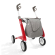 Rollator Ultralight rood carbon by Acre met weekend bag