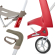 Rollator Ultralight rood carbon by Acre met weekend bag