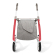 Rollator Ultralight rood carbon by Acre met weekend bag