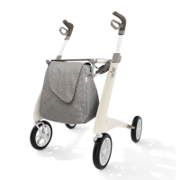 Rollator Ultralight wit carbon by Acre met weekend bag