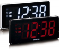 Lenco Klokradio met groot LED display zwart