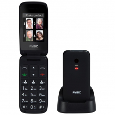 Senioren Telefoon Fysic FM-9760ZT klap telefoon