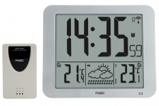 Grote digitale klok met weerstation Fysic FKW-2500