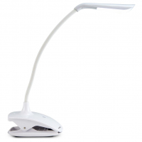 Oplaadbare LED lamp met klem, wit