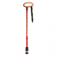 Flexyfoot Wandelstok met ovalen handvat - rood