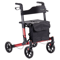 Multimotion Rollator dubbel opvouwbaar - Rood
