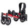 Multimotion Rollator dubbel opvouwbaar - Rood