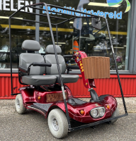 Scootmobiel gebruikt Shoprider Duo 2-zitter rood met overkapping