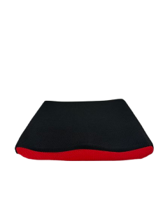 Mesh Rolstoelkussen Zwart\/Rood gevormd zitkussen - 50 cm