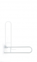 Toiletbeugel opklapbaar met toiletrolhouder 76.5cm wit