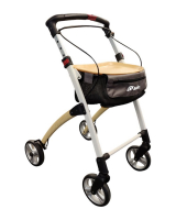 Binnen rollator Jaguar Supreme wit met houtlook luxe uitvoering