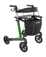 Rollator lichtgewicht Leopard groen comfort wielen gratis rugband