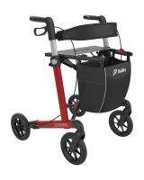 Rollator lichtgewicht Rehasense Server Comfort rood met gratis rugband