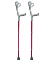 Forearm Crutches Standard Drive red