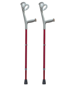 Forearm Crutches Standard Drive red