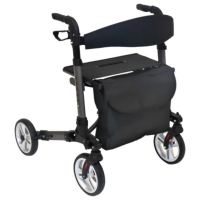 Drive Moka Rollator - Drie dubbel opvouwbaar - Grijs