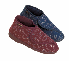 Pantoffels Betsy - burgundy rood, dames maten 36 -42