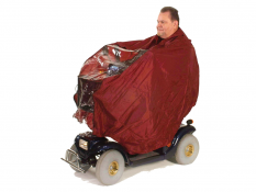 Poncho voor gebruik op scootmobiel van Drive kleur rood