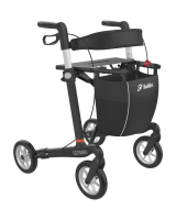 Carbon Rollator Rehasense Athlon grijs met gratis rugband Lichtgewicht