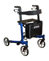 Rollator Mobilex Panther zithoogte 55 cm blauw