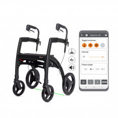 Rollz Motion Rhythm mat zwart Parkinson rollator