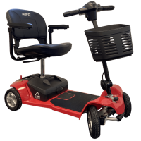 Pride Apex Alumalite Rood lichtgewicht demontabele scootmobiel