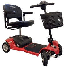 Pride Apex Alumalite Rood lichtgewicht demontabele scootmobiel
