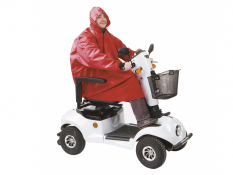 Regencape voor scootmobiel of rollator Drive Scootermate rood