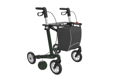 Rehasense Server CF Carbon rollator met dichte tas - Groen L