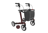 Rehasense Server CF Carbon rollator met dichte tas - Rood L