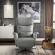 Sta-Op en Relaxfauteuil Veneto - Lichtgrijs Leer