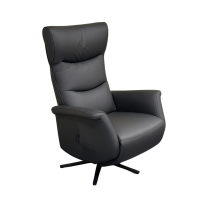 Sta-Op en Relaxfauteuil Veneto - Zwart Leer