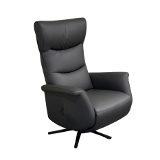 Sta-Op en Relaxfauteuil Veneto - Zwart Leer