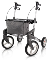 Rollator Topro Olympos ATR M zilver profiel banden