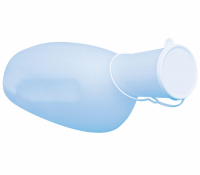 Urinaal man melk wit plasfles inhoud 1 liter met deksel
