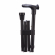 Opvouwbare wandelstok comfortgrip - zwart links - 84-94 cm